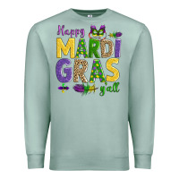 Seafoam happy mardi gras y'all Premium Sweatshirt - AdoDesignShop