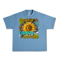 Pebble Blue raised on country and sunshine Urban Heavy Tee - texasbilliewilder
