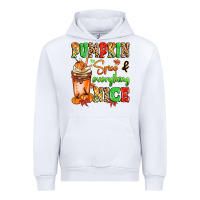 White Pumpkin Spice And Everything Nice Urban Hoodie - MaliasSmallBusiness