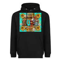 Black sunflower and daisy nurse tumbler Heavyweight Hoodie - BundleAndBundleShop