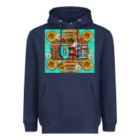 Navy sunflower and daisy nurse tumbler Heavyweight Hoodie - BundleAndBundleShop