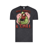 Vintage Black true crimes & chill Vintage Tee - MaliasSmallBusiness