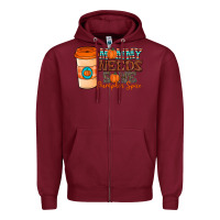 Burgundy mommy needs some pumpkin spice Zipper Hoodie - CowhideDigitalArt