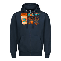Navy mommy needs some pumpkin spice Zipper Hoodie - CowhideDigitalArt