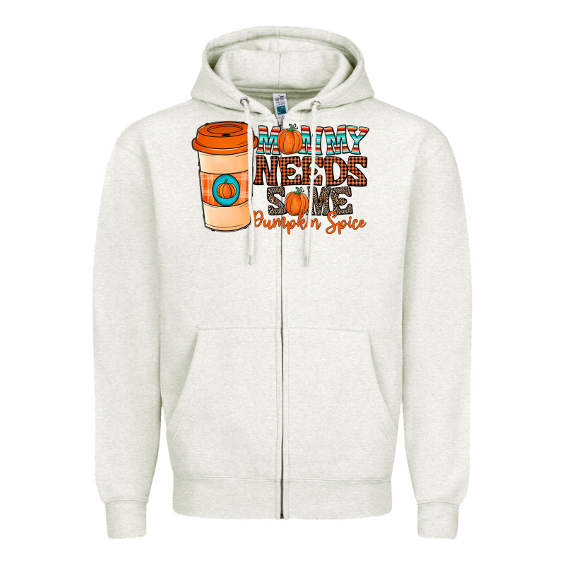 Mommy Needs Some Pumpkin Spice Zipper Hoodie by CowhideDigitalArt | Teevron