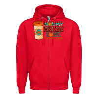 Red mommy needs some pumpkin spice Zipper Hoodie - CowhideDigitalArt