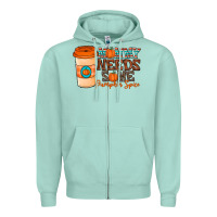 Seafoam mommy needs some pumpkin spice Zipper Hoodie - CowhideDigitalArt