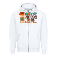 White mommy needs some pumpkin spice Zipper Hoodie - CowhideDigitalArt