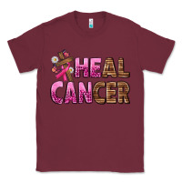 Burgundy Heal Cancer Classic Tee - texasbilliewilder