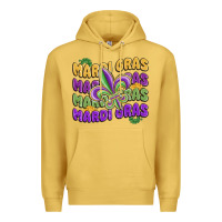 Antique Gold mardi gras with fleur de lis Premium Hoodie - MaliasSmallBusiness