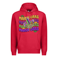 Cardinal mardi gras with fleur de lis Premium Hoodie - MaliasSmallBusiness