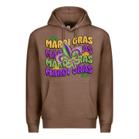 Chestnut mardi gras with fleur de lis Premium Hoodie - MaliasSmallBusiness