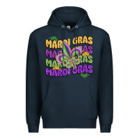 Navy mardi gras with fleur de lis Premium Hoodie - MaliasSmallBusiness