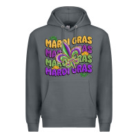 Rock mardi gras with fleur de lis Premium Hoodie - MaliasSmallBusiness