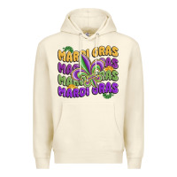 Sandshell mardi gras with fleur de lis Premium Hoodie - MaliasSmallBusiness