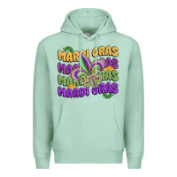 Seafoam mardi gras with fleur de lis Premium Hoodie - MaliasSmallBusiness