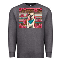 Charcoal Heather british bulldog floral serape tumbler Premium Sweatshirt - Artiststas