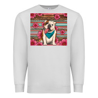 Dove Grey british bulldog floral serape tumbler Premium Sweatshirt - Artiststas