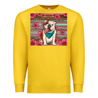 Lemon british bulldog floral serape tumbler Premium Sweatshirt - Artiststas