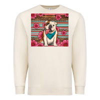 Sandshell british bulldog floral serape tumbler Premium Sweatshirt - Artiststas