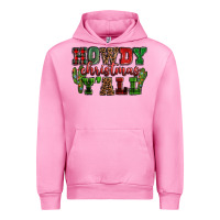 Fuchsia Pink Howdy Christmas y'all Urban Hoodie - NancyCooperArtShop