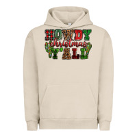 Pigment French Oak Howdy Christmas y'all Urban Hoodie - NancyCooperArtShop