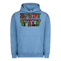 Pigment Pebble Blue Howdy Christmas y'all Urban Hoodie - NancyCooperArtShop