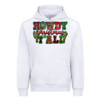 White Howdy Christmas y'all Urban Hoodie - NancyCooperArtShop