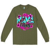 Army Green mama vibes Long Sleeve Tee - Zillion Design Studio