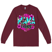 Burgundy mama vibes Long Sleeve Tee - Zillion Design Studio
