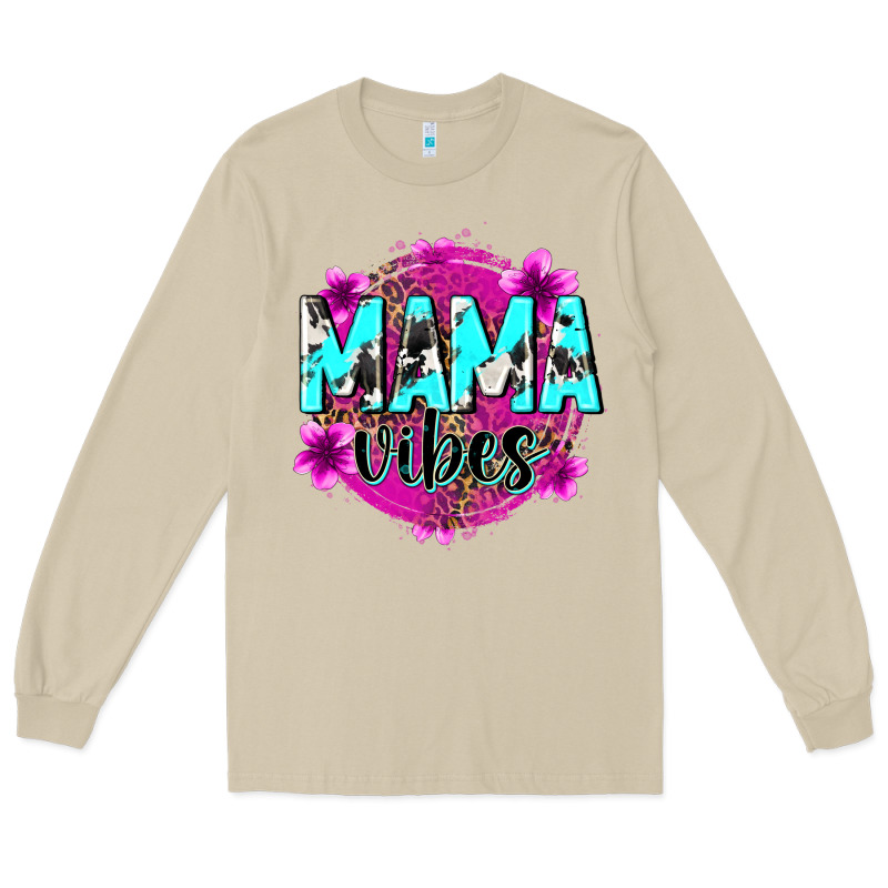 Mama Vibes Long Sleeve Tee by Zillion Design Studio | Teevron