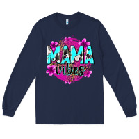 Navy mama vibes Long Sleeve Tee - Zillion Design Studio