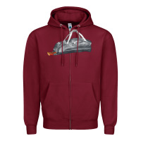 Burgundy baseball bag fa element Zipper Hoodie - FaDigitalArtStudio