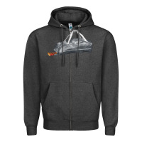 Charcoal Heather baseball bag fa element Zipper Hoodie - FaDigitalArtStudio