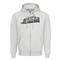 Dove Grey baseball bag fa element Zipper Hoodie - FaDigitalArtStudio
