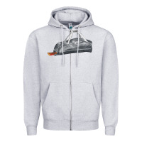 Heather Grey baseball bag fa element Zipper Hoodie - FaDigitalArtStudio