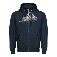 Navy baseball bag fa element Zipper Hoodie - FaDigitalArtStudio