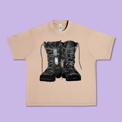 Soldier Boots Urban Heavy Tee Designed By Ranaportraitstore