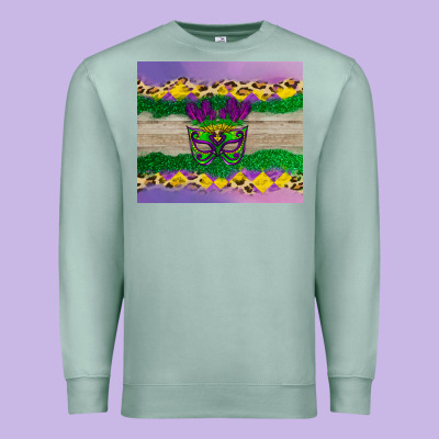 Mardi Gras Mask Premium Sweatshirt Designed By Adodesignshop