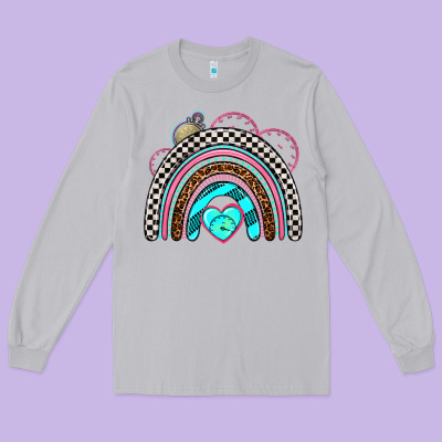 Race Rainbow Long Sleeve Tee Designed By Adodesignshop