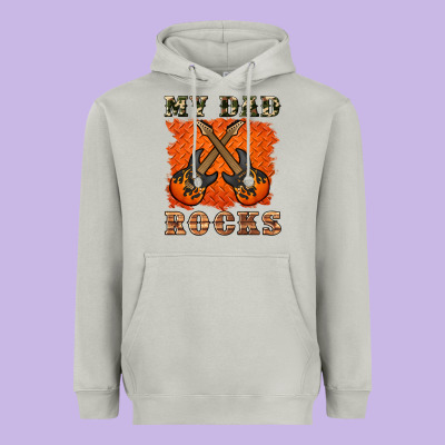 My Dad Rock Heavyweight Hoodie Designed By Artiststas