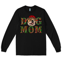 Black english bulldog mom christmas Long Sleeve Tee - RanaPortraitStore