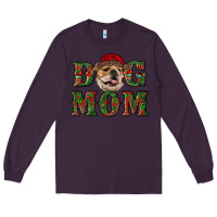 Plum english bulldog mom christmas Long Sleeve Tee - RanaPortraitStore