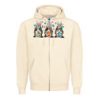 Sandshell western bunny gnome Zipper Hoodie - RacoonDesign