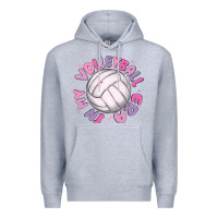 Heather Grey in my volleyball era Premium Hoodie - MaliasSmallBusiness