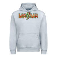 Heather Grey Mama Christmas lightning bolt Urban Hoodie - NancyCooperArtShop