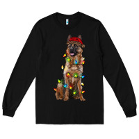 Black christmas german shepherd Long Sleeve Tee - RanaPortraitStore