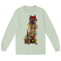 Matcha christmas german shepherd Long Sleeve Tee - RanaPortraitStore