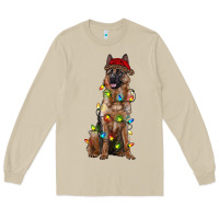 Mushroom christmas german shepherd Long Sleeve Tee - RanaPortraitStore