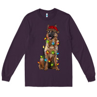Plum christmas german shepherd Long Sleeve Tee - RanaPortraitStore